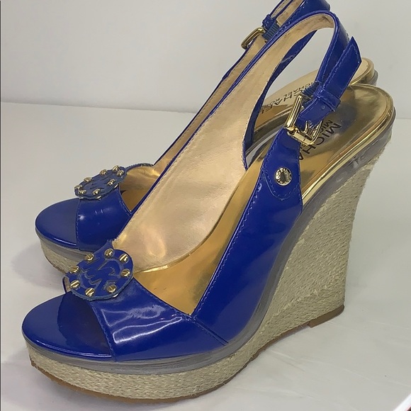 Michael Kors Patent Leather Espadrille Wedges (8)
